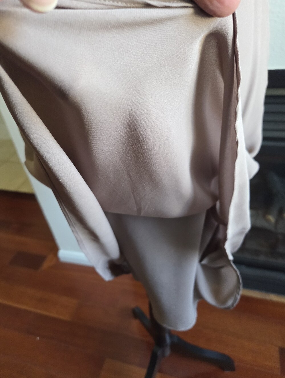 Hugo Busgati Sleek Nude Halter Silk Dress, Nwot - Picture 5 of 5